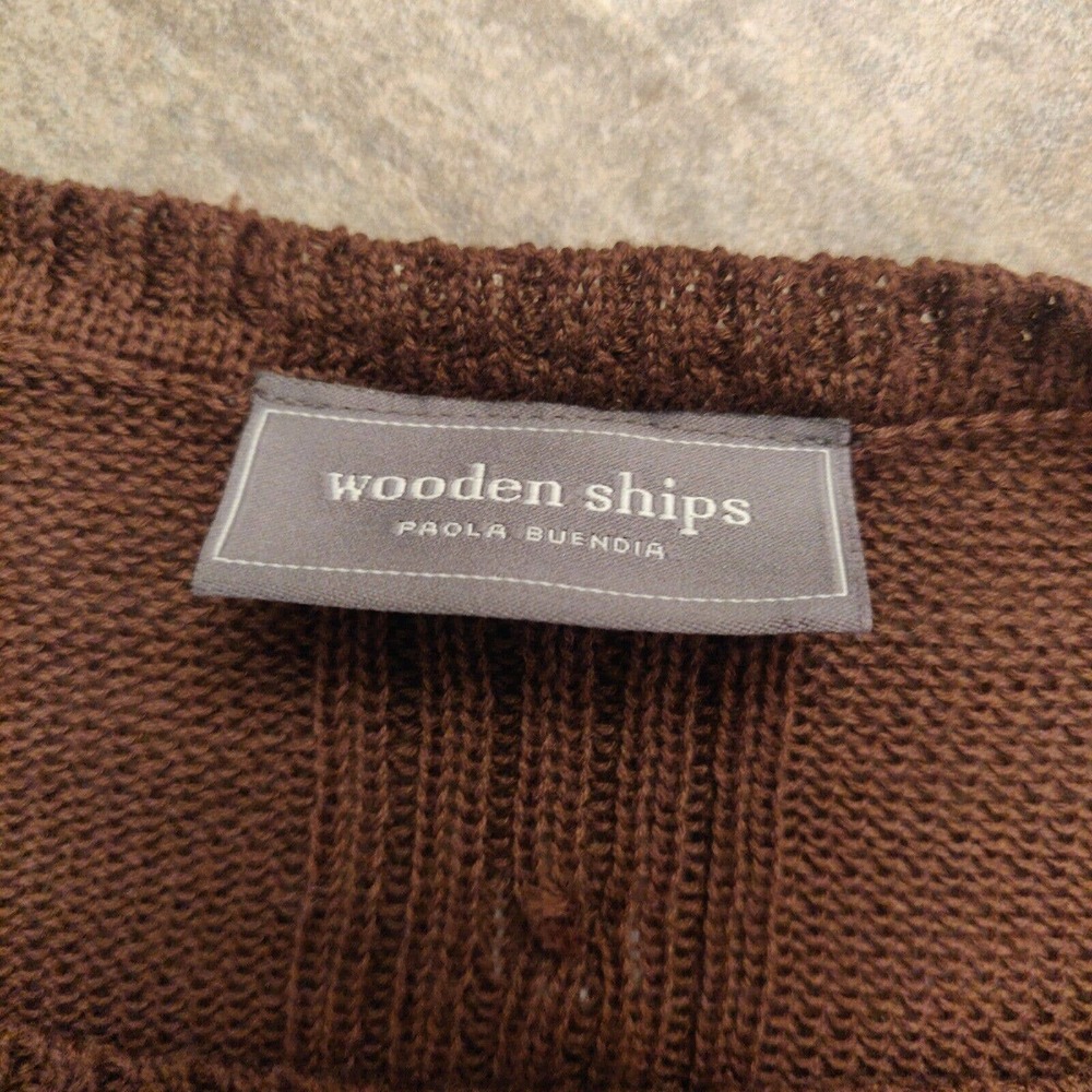 Wooden Ships Paola Buendia Women's Sweater Brown Size S / M Long Sleeve. - Picture 3 of 6